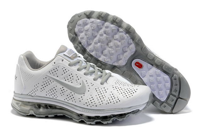 Mens Nike Air Max 2011 Mesh White Silver Shoes